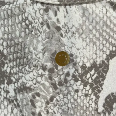 Varley Alpine Crop Top Womens S Gray Snakeskin Print Activewear Chic Athletic