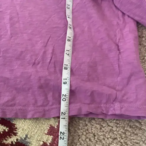 Sundry Tiered Double Ruffle Long Sleeve Tee PURPLE