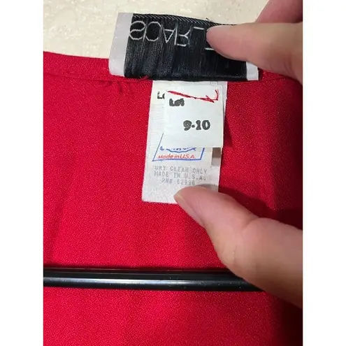 Scarlett Vest Womens Size Black Red Vintage Velvet Button Front Sleeveless Retro