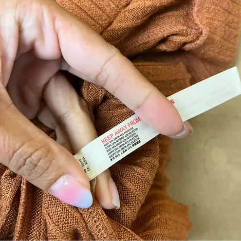 Free People  Brown Ribbed Maxi Skirt