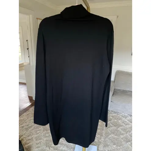 Polo Ralph Lauren Sweater Midi Dress Merino Wool Preppy Parisian Scandi NYC Warm Black Size L