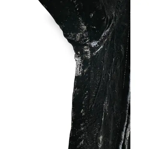CP Shades Regina Velvet Dress Women Size Small Black Silk Blend Shirt Tab FLAW