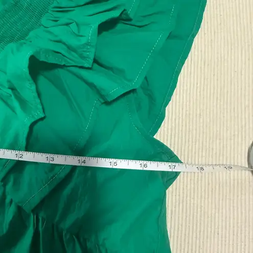 Ces Femme Green Ruffled Blouse