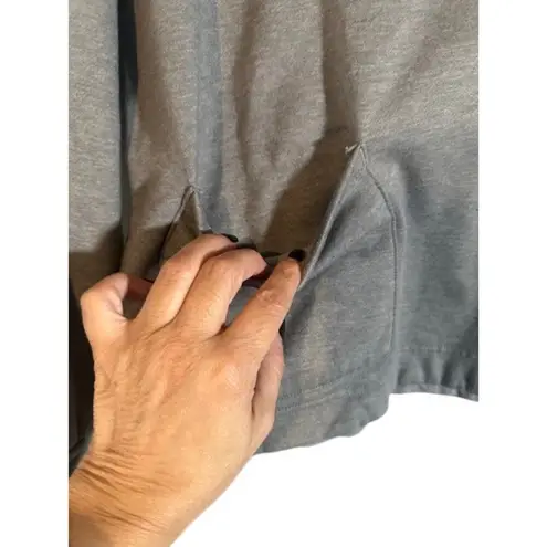 J.Crew  Gray Long Sleeve Button Henley Cotton Blend Sweatshirt Women Sz S