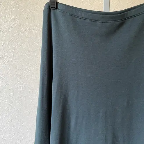 Peruvian Connection 100% pima cotton beautiful slate blue skirt