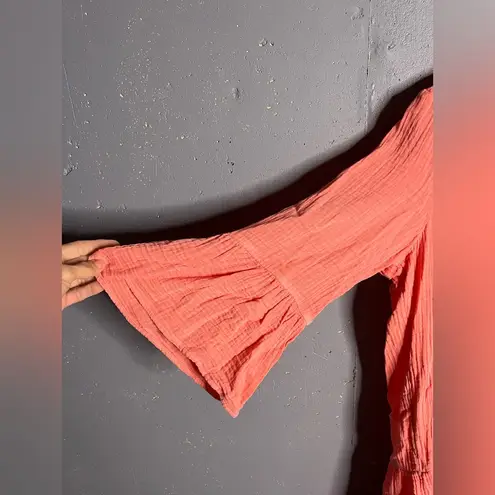 Faherty Dream Gauze Kasey 100% Organic Cotton Dress. Coral/ M/ NWOT