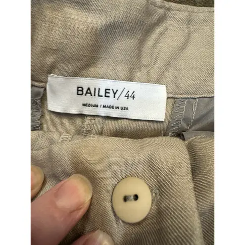 Bailey 44 Nava Pant Khaki Size Medium DRF High Rise Wide Leg Pleated Linen Blend