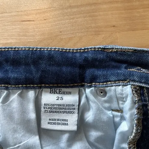 BKE Parker High Rise Distressed Ankle Skinny Jeans, 25