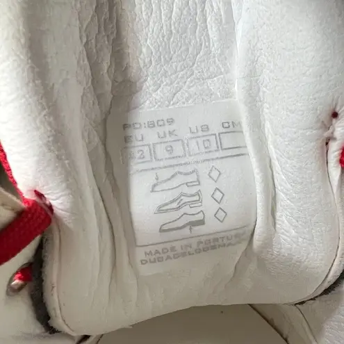 Duca Del Cosma Leather Sneakers Polka Dot Casual Shoes Red White Size Size 10