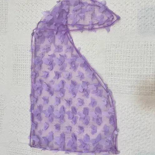 Blooming Jelly sheer mesh butterfly applique sarong swim cover side tie skirt SK 3004