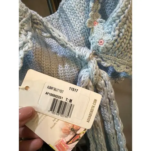 Agua Bendita Albany Crochet Top Sally Blue Womens Size Medium