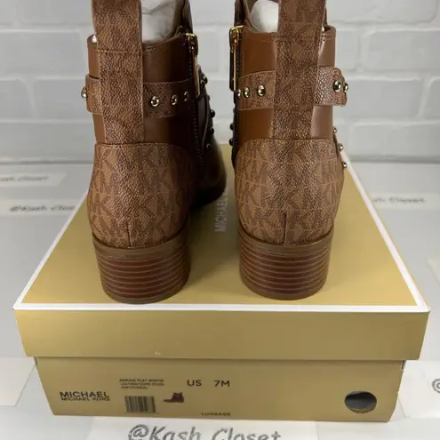 Michael Kors Luggage Multi Kincaid Ankle Boot Leather Studded Logo