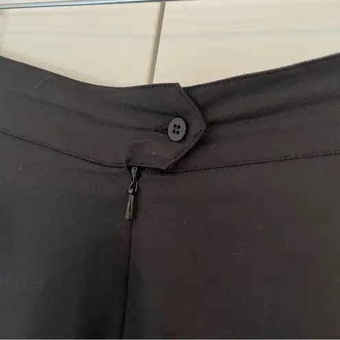 Neiman Marcus Rose Floral Circle A Line Skirt Sz 8 Black Silk Blend