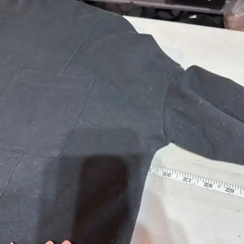 Nap Women's Loungewear Terry Cropped Boxy Drawstring Hem Sweatshirt Black Small