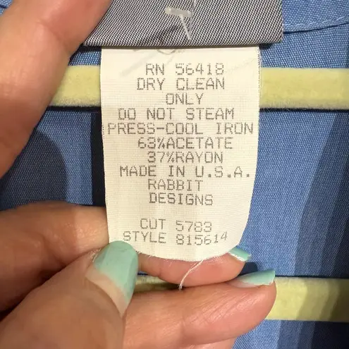 Rabbit Rabbit Rabbit Chambray Vintage Fringe Jumpsuit Sz M Blue Size M