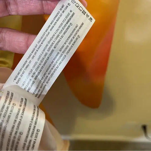 C/MEO Collective Orange Sherbet Blindfold Dress Bow Front Ling Sleeve Chiffon 4