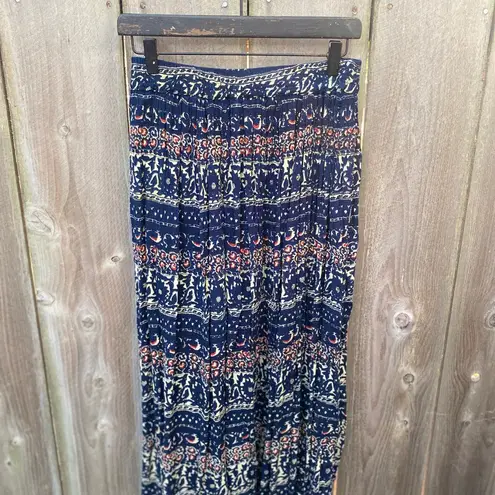 Jane Ashley Vintage Beaded Boho Midi Skirt Indie Artsy Hippie Style Large