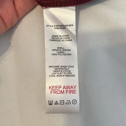 Jason Wu szXS maroon/burgundy satin halter back zip back slit dress NWT