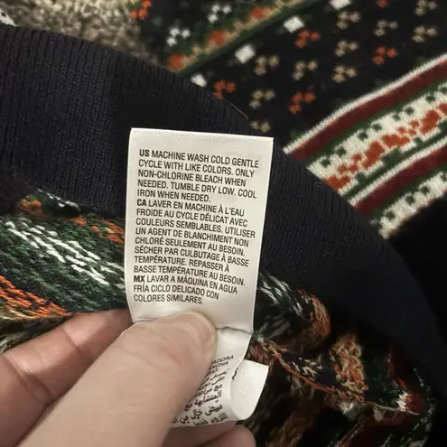 Club Room Women's Multicolor Fair Isle Merino Wool Christmas Holiday Sweater L Blue Size L