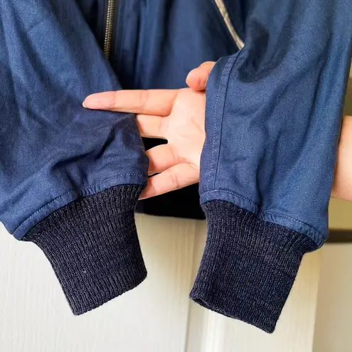 RRL Reversible Bomber Jacket Eagle Embroidery Twill Western Indigo Tan 4 EUC Blue Size undefined