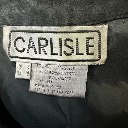 Carlisle Womens size 8 Suede Leather Wide Leg Pants Black Hippie Rocker Western