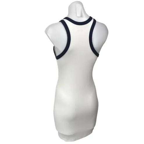 Splits59 White Rib Knit Sleeveless Racerback Stretch Mini Bodycon Tank Dress S
