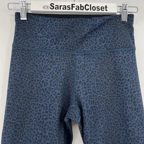 Sweaty Betty Blue Leopard Animal Print 7/8 Length Leggings Women’s Size Small