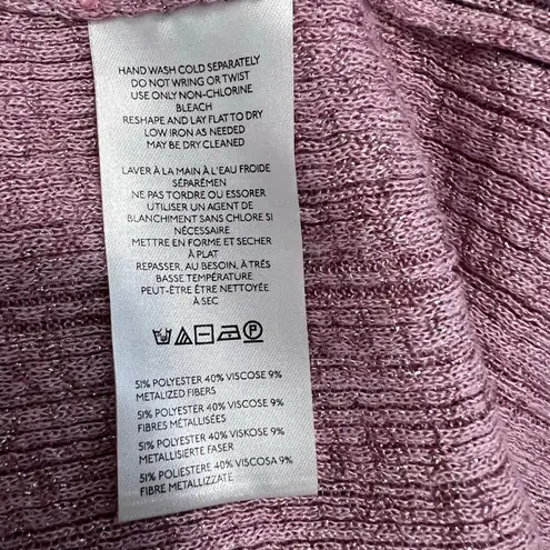 Anthropologie  Purple Long Shine Shimmer Cardigan‎ Size Medium