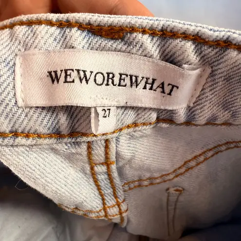 We Wore What Slit Hem Jean in Blue Light Wash Size 27