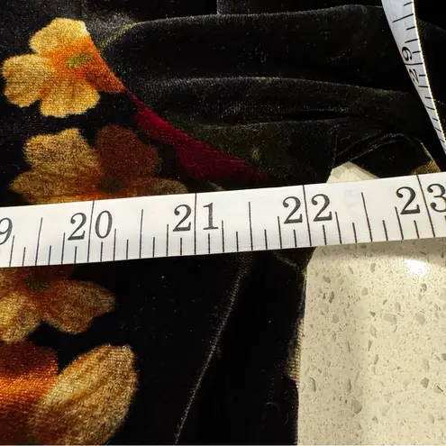 Jaclyn Smith Vintage Deadstock Velvet Floral Top Boho Cottagecore 80s 90s