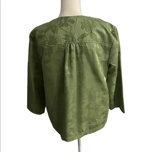 Bob Mackie Jacquard Floral Print Blazer