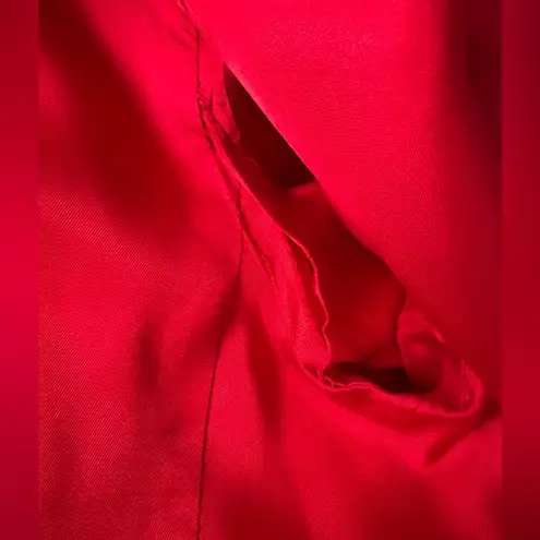 Vintage 80s 90s Evan Picone Red Cropped Double Breasted Blazer Jacket Small