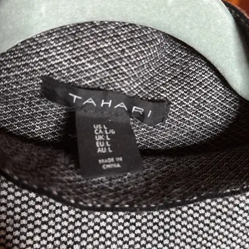 Tahari  Mock Neck Gray Long Sleeve Sweater Size Large - Image 9