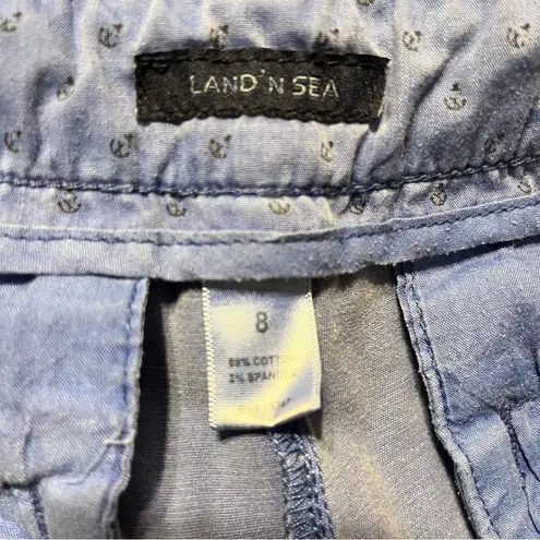 Land’N Sea Blue Jean Shorts with Cuffed Hems and Relaxed Fit Size 8