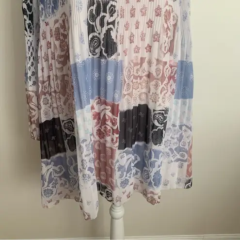 Wilfred EUC Aritzia Round Neck Long Sleeve Patchwork Mini Dress Size L