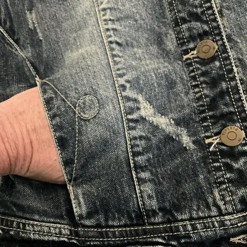 Pistola denim Jacket Distressed Size Medium NWT Pockets Rodeo western classic