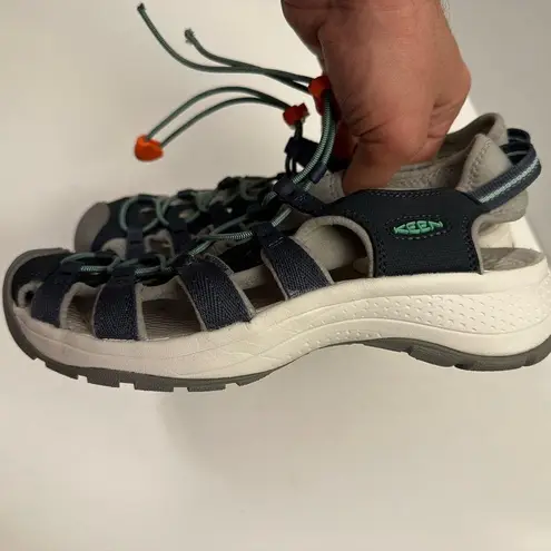 Keen Women's Astoria West Sandal Navy Beveled Glass Size 8.0