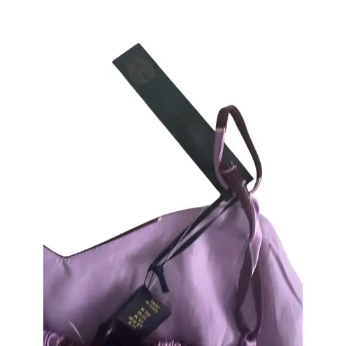 House of Harlow Purple Patterned Satin Crop Top Size Medium NEW NWT