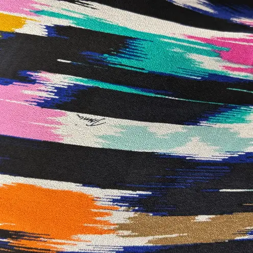 Colorful Patterned Mini Dress Black Size XL