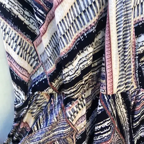 Veronica M Womens XS sleeveless v neck multi colored wrap front dress