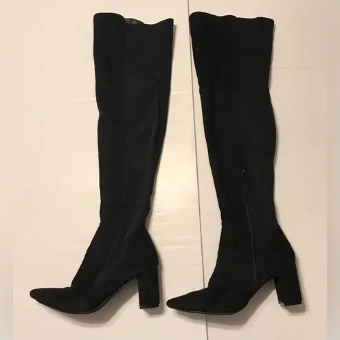 Wild Diva Lounge  faux suede over the knee boots heeled women size 10