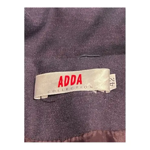 ADDA Collection Colorful Plum Boho Jacket Women's 42 (8) Fringe Whimsy Cottage Purple