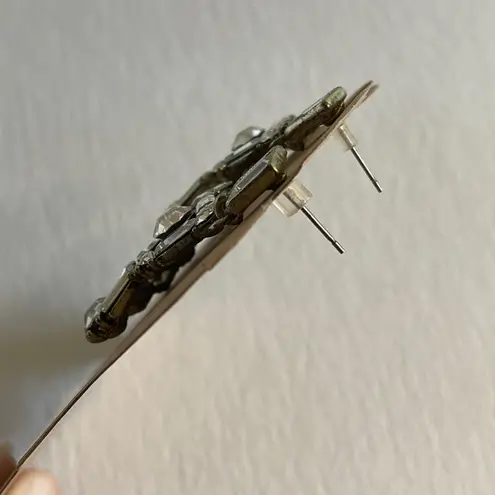 NWT Silver Crystal Chandelier Earrings