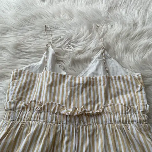 Line and Dot Ryline Paperbag Waist Striped Midi Dress