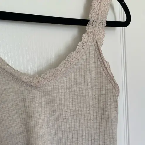 American Eagle  Lace Ribbed Tank