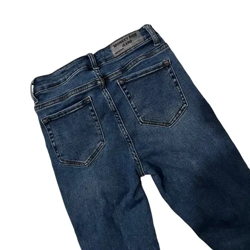 Monkey Ride Original Vintage Hi-Rise Distressed Skinny Jeans, Sz 7/28