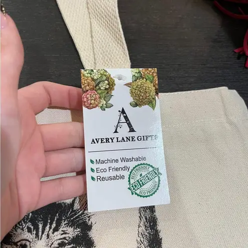 Charming Cat Print Tote Bag