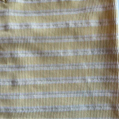 Full Tilt Yellow & White Striped Halter Tank Top Size Small