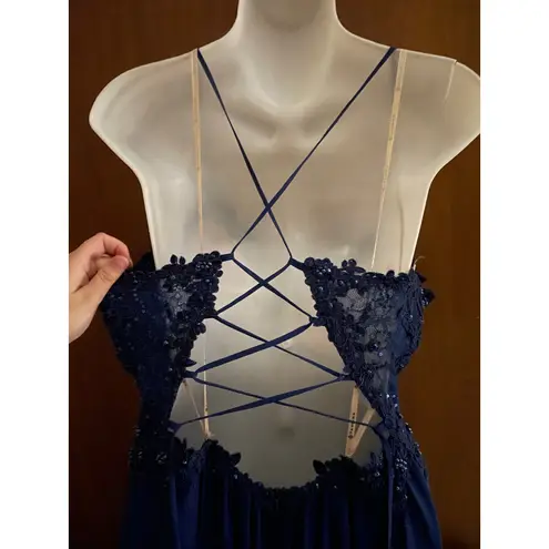 Faviana blue fairy corset dress formal