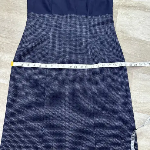 Hugo Boss Navy Dibena Windowpane Sheath Dress Size US 10 Career